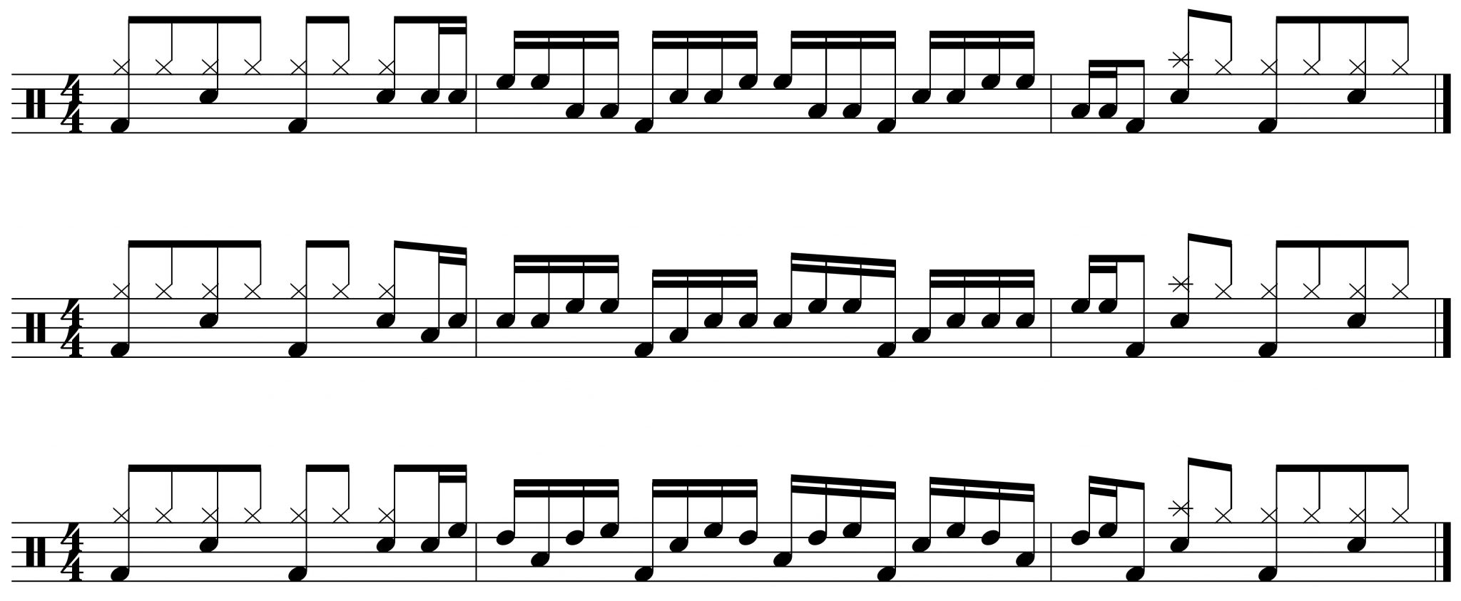 simple variations on the drum fill